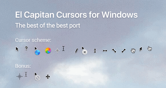 mac os cursor for windows